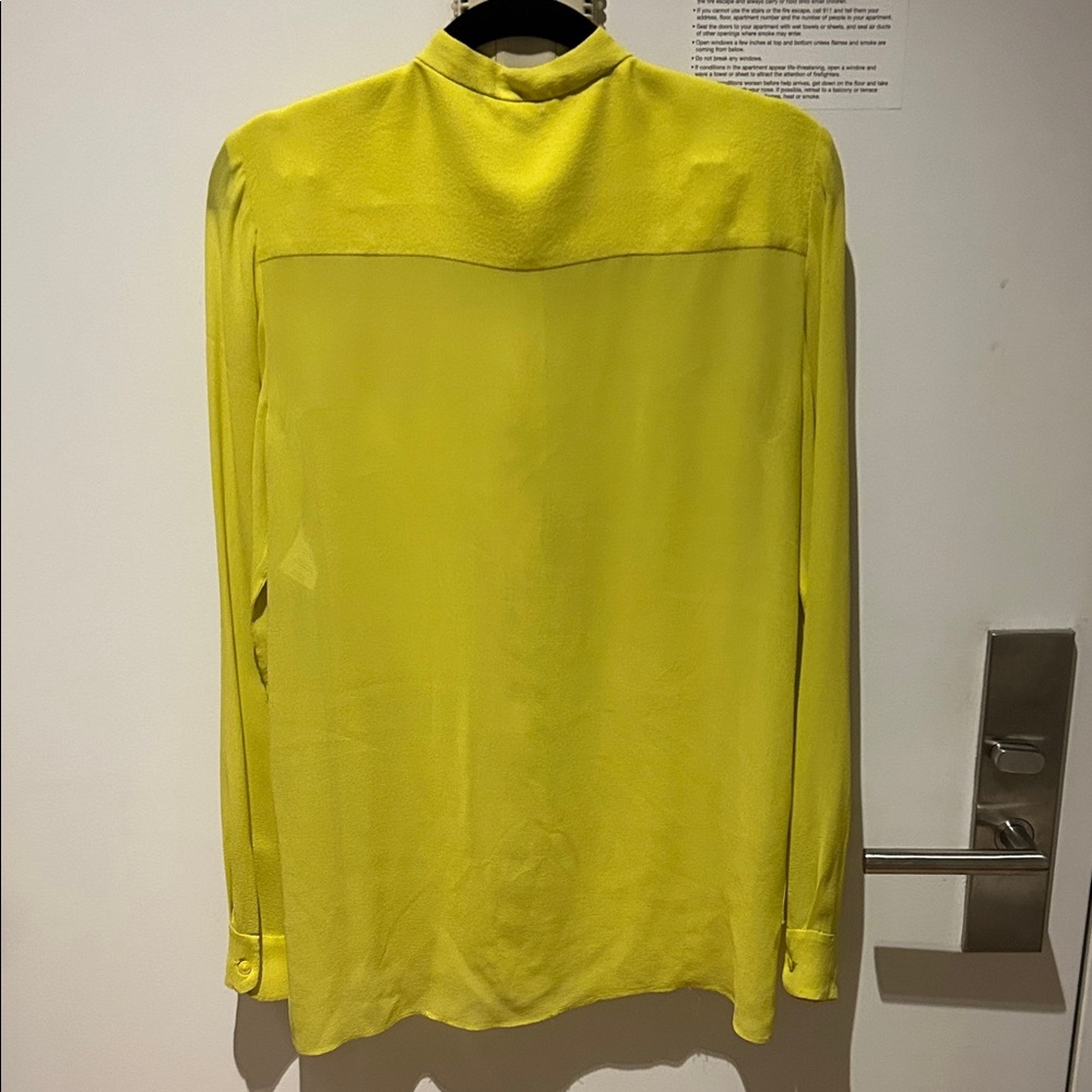 Aritzia (Babaton) silk chartreuse top- size XS